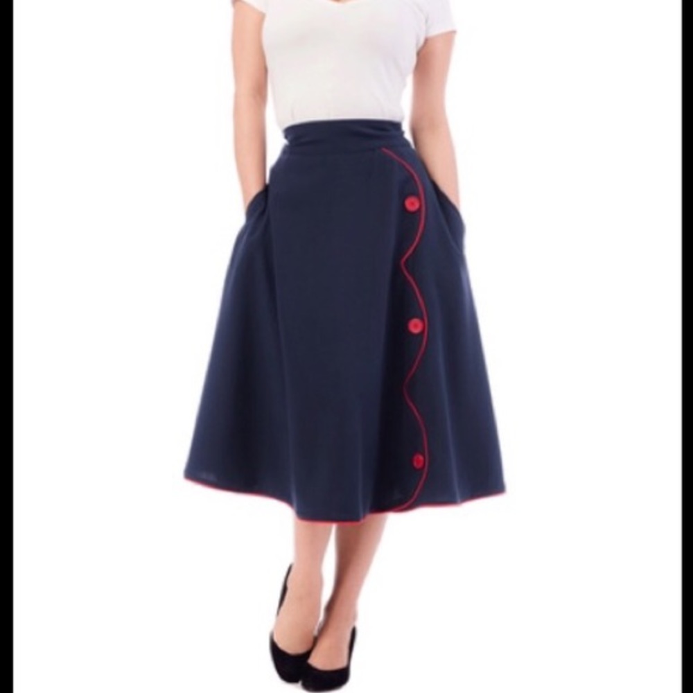EUC Retro Midi Skirt  - Rock Steady Parade